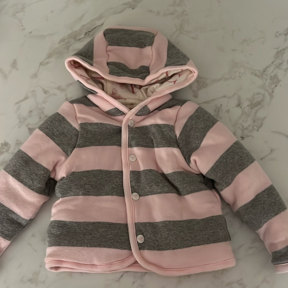 Pink and light gray jacket/ sweatshirt